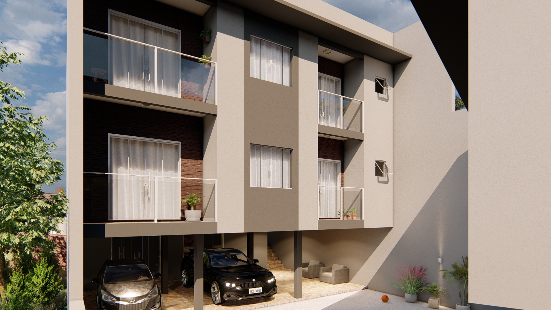 Projeto de sobrado duplex moderno no Centro de Rio Negro PR